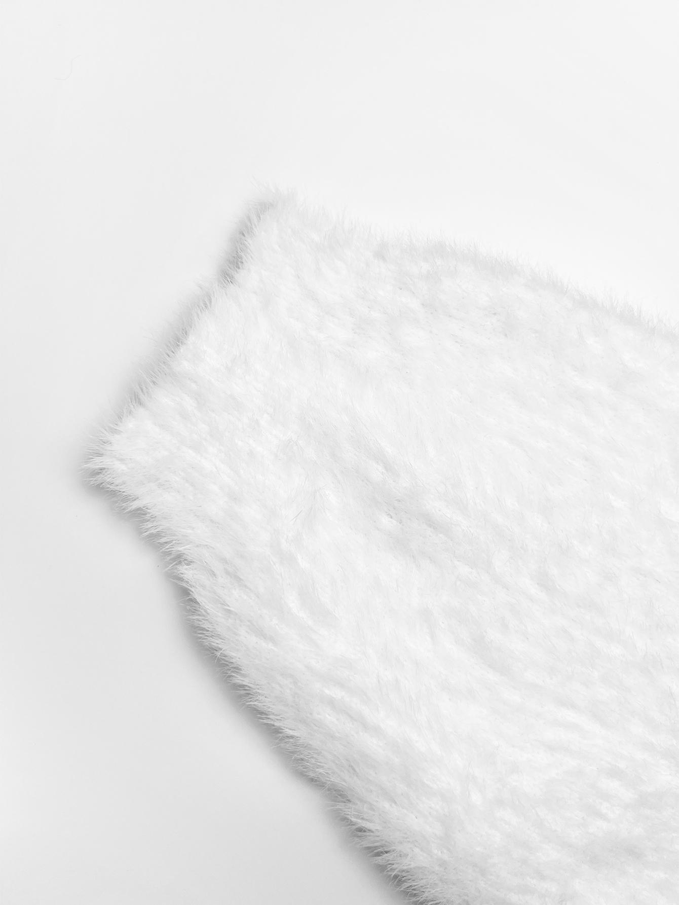 Joyfunear Women's Casual Long Knit Cardigan - Faux Fur Coats with Long Sleeves & Solid Color Design for Winter Wear