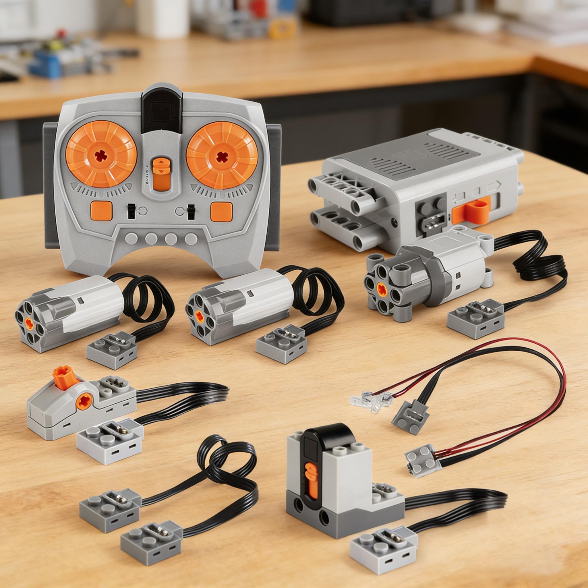 Stem RC Motor Kit for Building Blocks, Smart Remote Control Power Set, Kids DIY Robot Toy, Creative Learning Gift, Perfect for Holidays