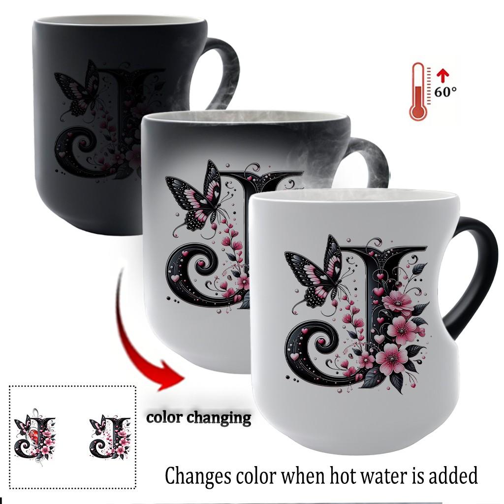 Charming Bunny Mug, Warmth in Every Sip, Magic Color-Changing Mug, Heart-Handle Design, Perfect Valentine's Day Gift for Couples