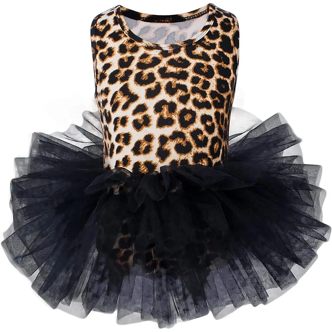 Girls Camisole Dance Tutu Leotard with Fluffy 4-Layers Ballet Dress | 1-7 Years, Sleeveless Leotard Bodice, Scoop Neckline, One-Piece, Ballet Class, Recitals, Birthday, Holidays, Photos