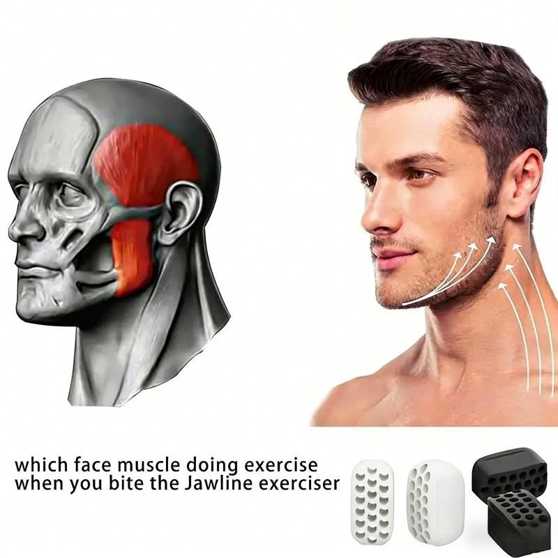 Silicone Jaw Exercise Ball, Facial Sculpting Tool, Chin Line Fitness Bite Ball, Neck Shaping Device, Double Chin Workout, Beauty Aid