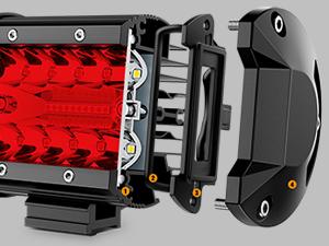 Nilight 4 inch LED Light Pod Red Triple Row 2PCS 60W Flood Spot Combo Driving Fog Lights Fishing Hunting Safety Signal Deck Trailer lights for UTV Pick-up Van Boat Tractor Vehicle Truck Car Accessories Nilight 4 inch LED Light Pod Red Triple Row 2PCS 60W Flood Spot Combo Driving Fog Lights Fishing Hunting Safety Signal Deck Trailer lights for UTV Pick-up Van Boat Tractor Vehicle Truck Car Accessories