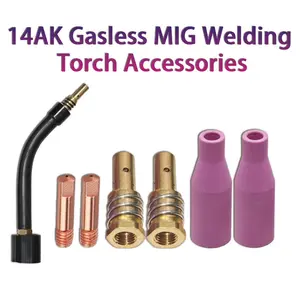 14ak Welding Gun Accessories, Copper Electrode Nozzle, Ceramic Protection Nozzle, Brass Connection Rod, Durable and High-Quality