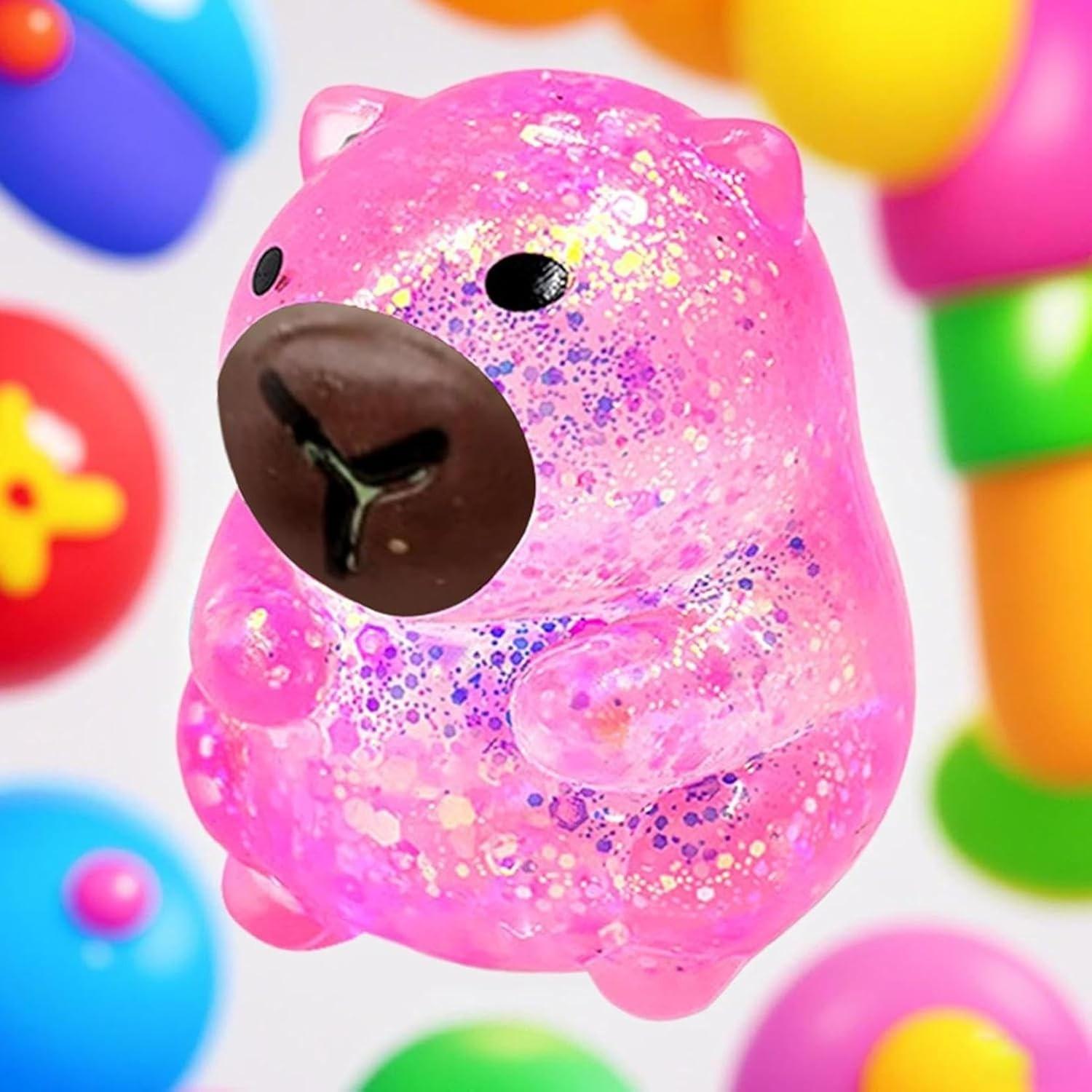 Anxiety Squishies, Fidget Cube Stress Relief, Glitter Octopus Squishy, Slow Rising Squishy Octopus Squeeze Sensory Toys Stress Ball for Adults Kids Relaxation, Cute Small Relief Toys Soft Rebounding StressBalls Party Favors for Birthday Holiday