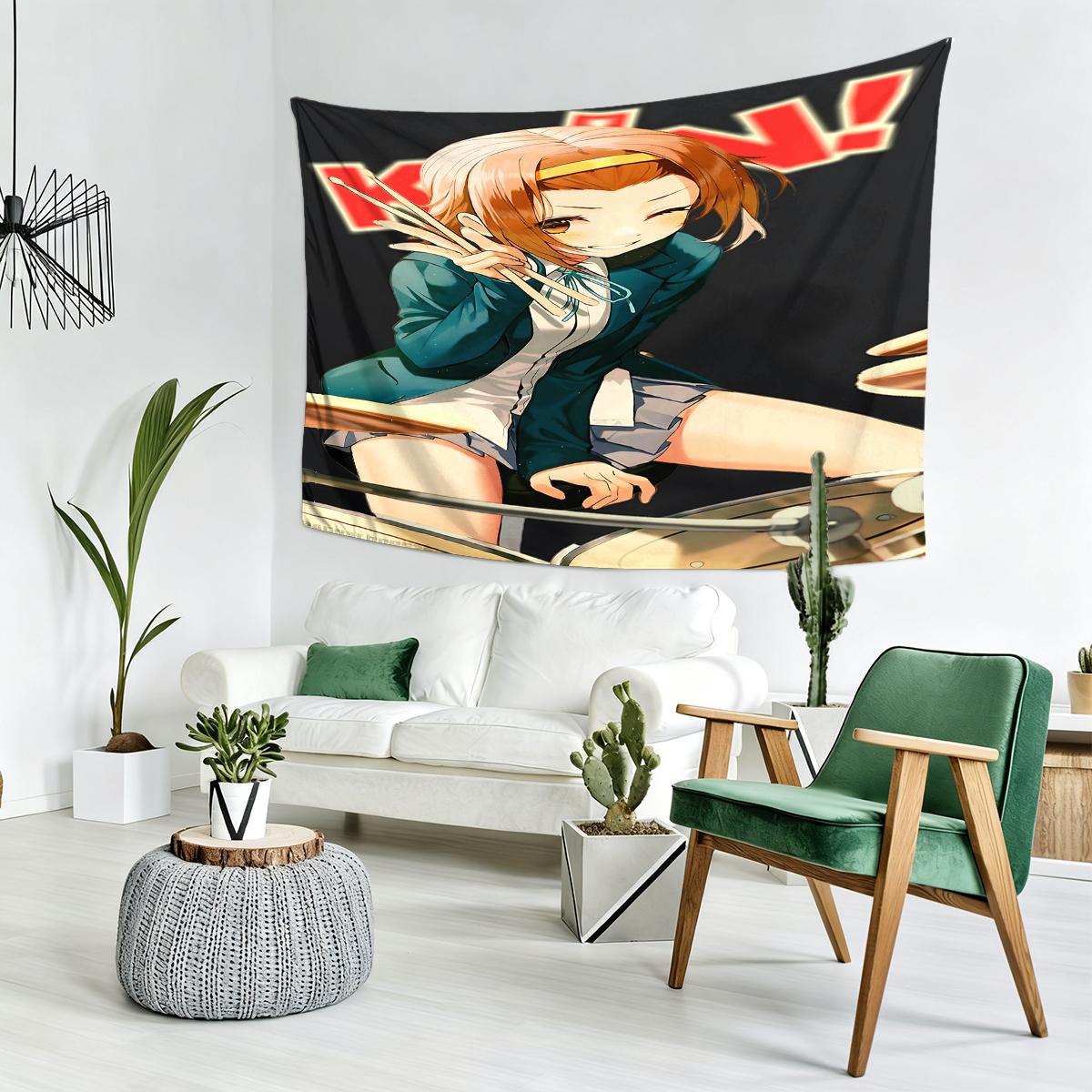 K-On!  Tapestry, Exquisite Patterns, Soft Fabrics, Perfect for Sofa or Bed Decoration, Comfortable Home Decoration, Bohemian Home Decoration
