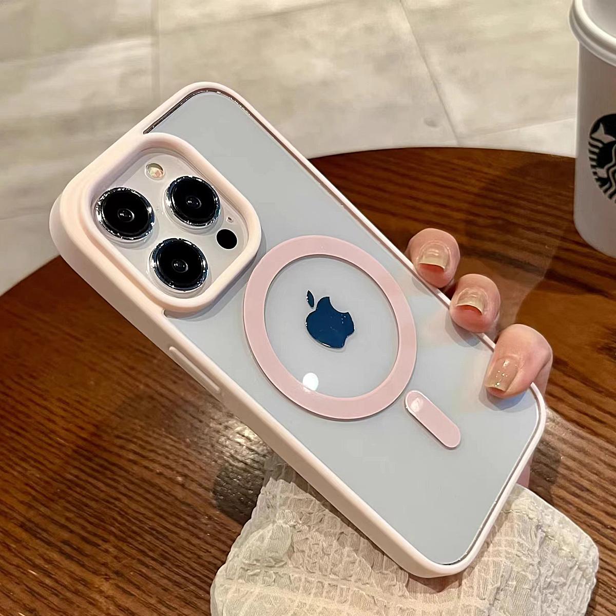 iPhone 17 16 15 14 Plus 13 12 11 Pro Max Shockproof Case - Transparent, Magnetic Suction, Non-Yellowing Features, Protective Cover for Smartphones Protector Screen Protector