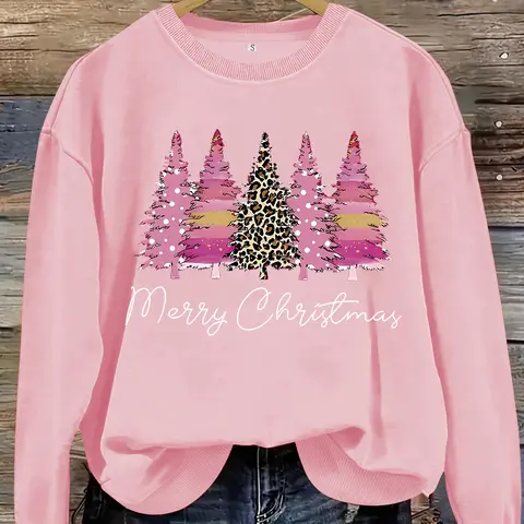 Fall Winter Women's Casual Long Sleeve Round Neck Graphic Sweatshirt with Witch Coffee Print, Fitted Knitted Cozy Pullover for Everyday Style, Womenswear, Knitwear, Fabric