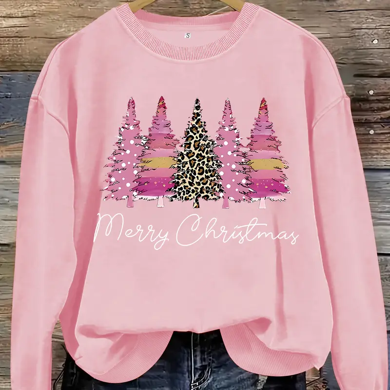 Fall Winter Women's Casual Long Sleeve Round Neck Graphic Sweatshirt with Witch Coffee Print, Fitted Knitted Cozy Pullover for Everyday Style, Womenswear, Knitwear, Fabric