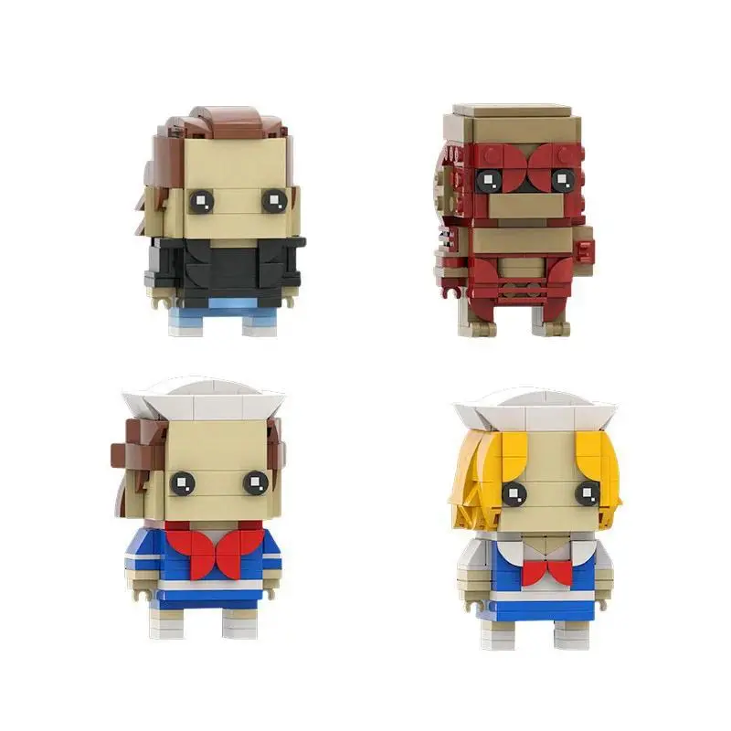 Hot Demodog Orchid Monster Building Blocks Kit For Strangered Things Vecna Clock Figures Eleven Van Bricks Model Toys Kid Gift