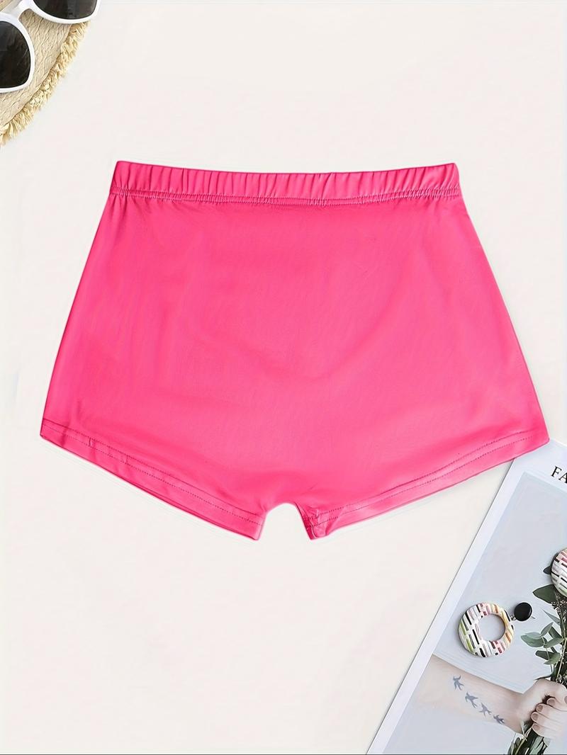 Women's Heart & Letter Print High Waist Biker Shorts, Graphic Print Shorts, Casual Comfy Breathable Bottoms for Daily Outdoor Wear, Ladies Clothes for Summer