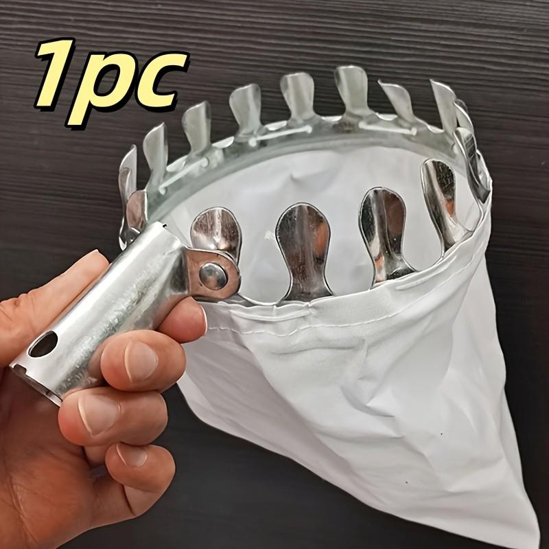 1 Pcs High Altitude Fruit Picking Stainless Steel Telescopic RodFruit Catcher Collection Pouch Farm Picker Fruit Supplies Tools