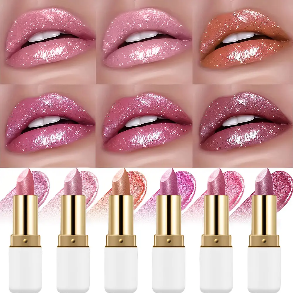 Pure Pearl Gloss Lipstick Waterproof Shimmering Moisturizing Long-Lasting Hydrating Pearl Lipstick