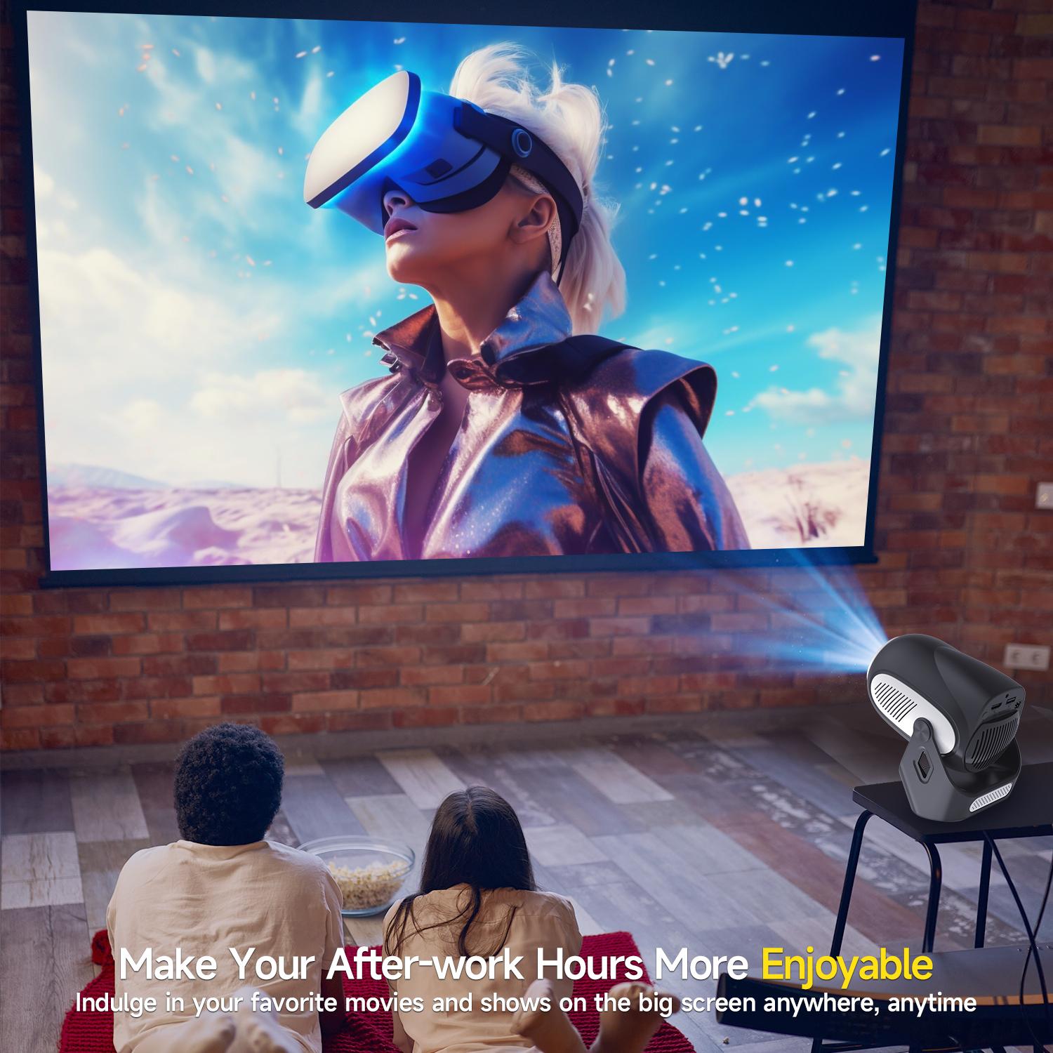 [US warehouse] Magcubic Latest HY300X Projector Electric Focus 4K Videosource Supported 300ANSI 1280*720P Allwinner H713 BT5.0 Built-in Speaker Home Cinema Outdoor portable Panda Color Projetor