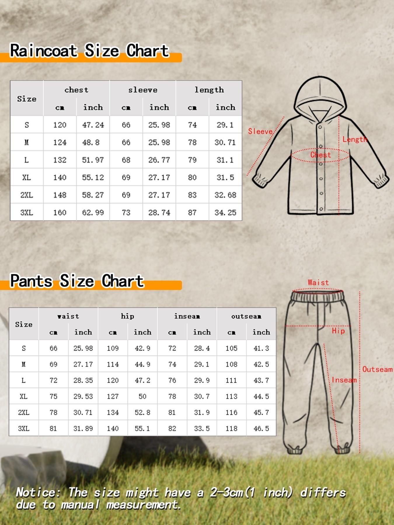 Waterproof Raincoat Set, Durable Breathable Unisex Rain Gear, Foldable Design, Ideal for Outdoor Activities, Rainy Day, Men's & Women's Rainwear, Waterproof Hooded Raincoat, Lightweight Rain Coat