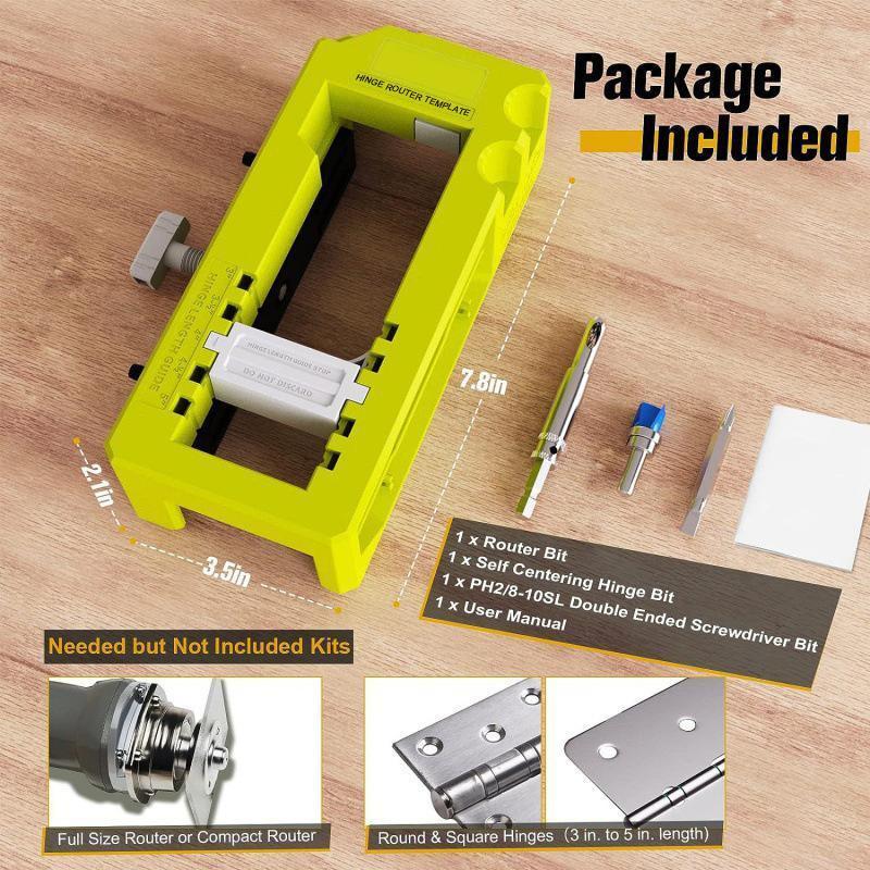 Door Hinge and Door Lock Installation Kit, Professional Template Precision Positioning, Full Accessories Set, Efficient Installation Aid