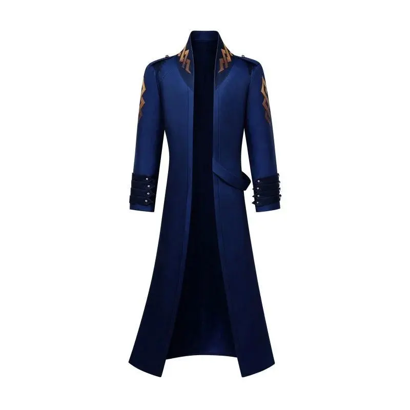 DMC 5 Dante Cosplay Jacket Coat Gloves Men Costume Disguise for Adult Man Coat Fantasy Roleplay Outfits Halloween Carnival Suit
