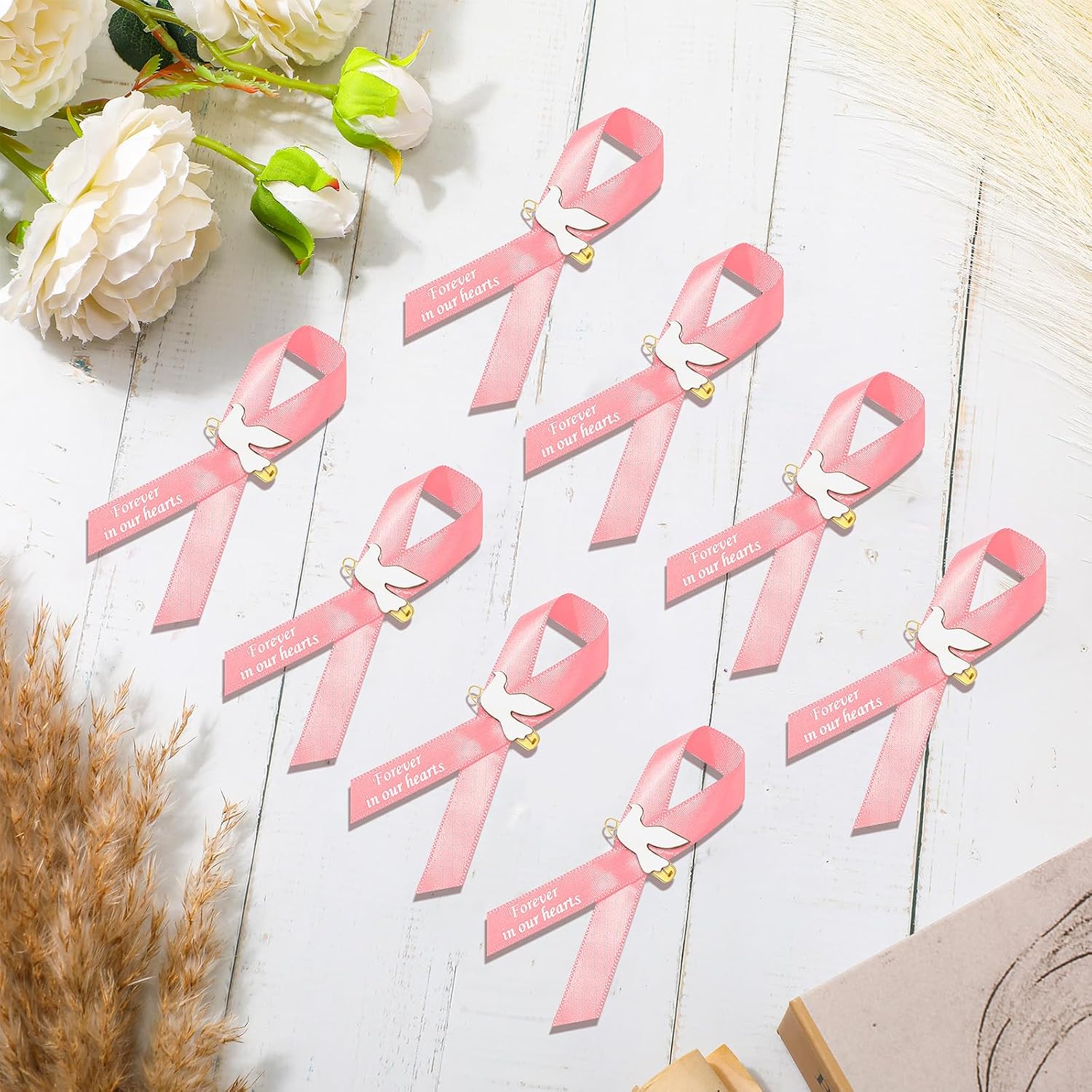 50 count Funeral Ribbons Memorial Ribbon Funeral Pins Classic Memorial Service Respect Ribbon Bow with Safety Pins and for Mourning Remembrance Day Event () 50 count Funeral Ribbons Memorial Ribbon Funeral Pins Classic Memorial Service Respect Ribbon Bow with Safety Pins and for Mourning Remembrance Day Event ()