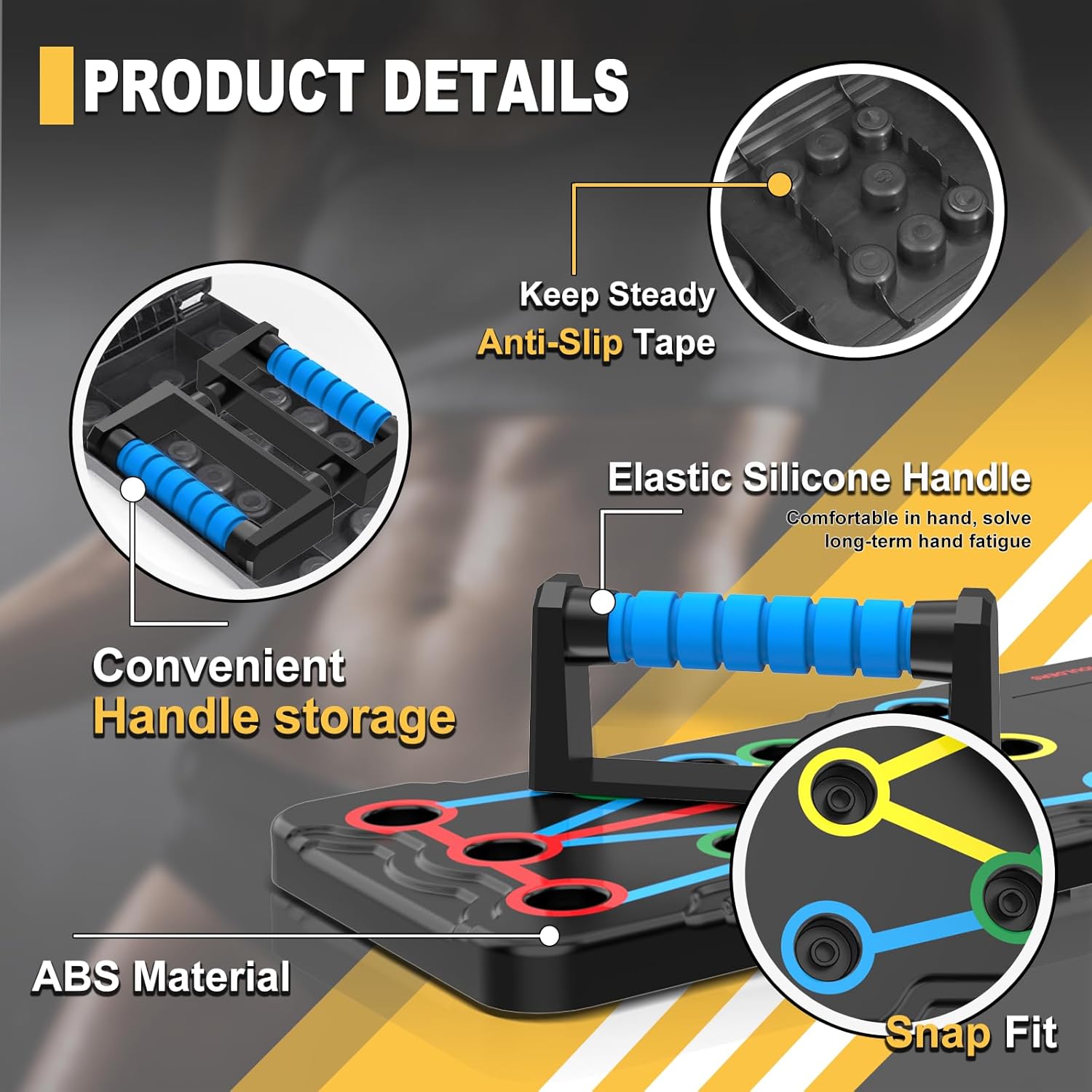 Push-Up Training Board, Upgrade Counter,Portable Foldable 30 in 1 Push UpBar at Home Gym, Pushup Handles for Floor,Professional Strength Training Equipment For Man and Women,Enhanced Muscle Comfortable Exercise multi-function