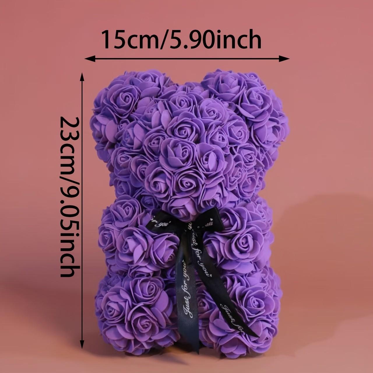 Rose Bear Made of Artificial Foam Roses, Perfect Gift for Valentine's Day, Mother's Day, Anniversary, Wedding, Birthday, Christmas