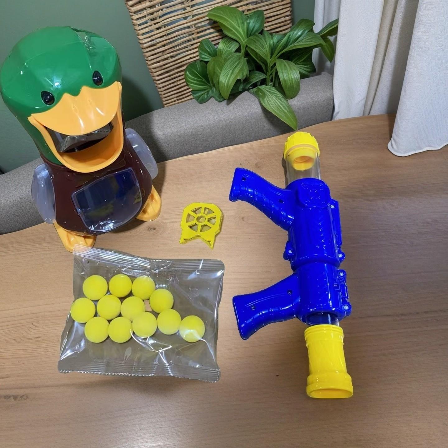 Duck Shooting Game, Air-Powered Launcher Set, Family Interactive Outdoor Toy, Suitable for Ages 3+, Fun Challenge Game