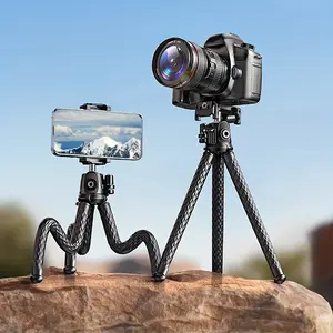 Flexible Phone Tripod, Bending Tripod, Mini Camera Handheld Tripod, Portable Travel Tripod for Live Streaming and Video Recording