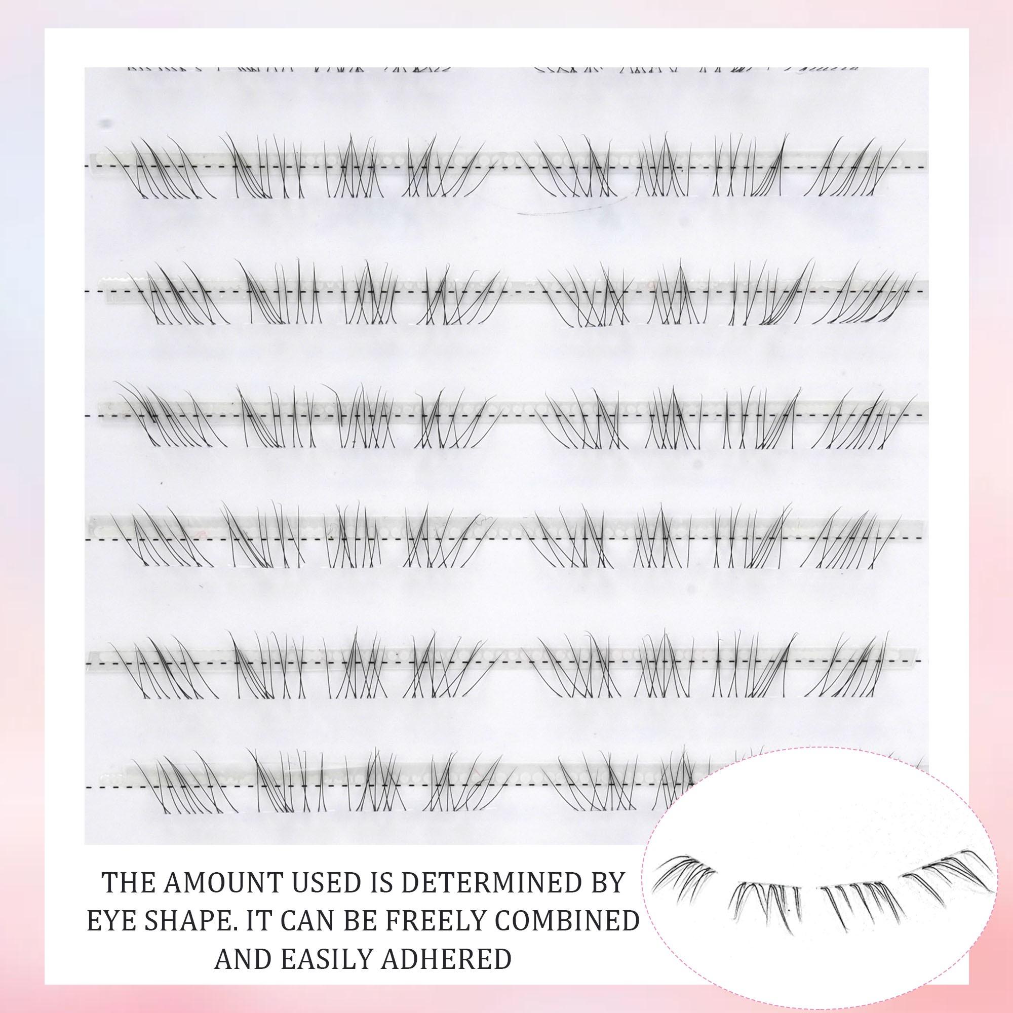 80pcs Soft Lightweight Lower Lashes, Segmented Natural Cosmetic False Eyelashes, Easy to Wear, Suitable for Beginners, Comfortable for All Occasions
