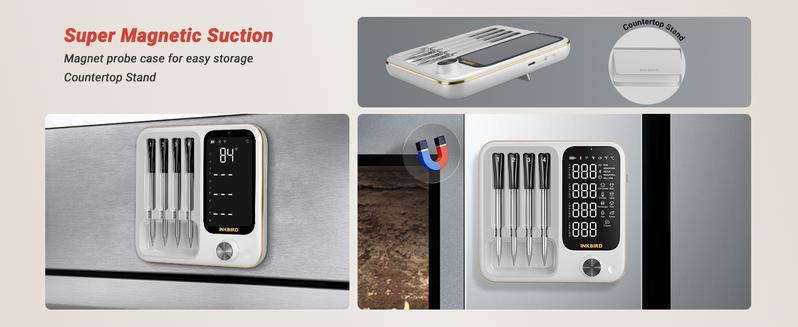 INKBIRD Wireless Meat Thermometer,Wifi Bluetooth Thermometer with 4 Probes,for Rotisserie Grill Oven,Waterproof,Kitchen Utensils ill Oven,Waterproof,Kitchen Utens  TikTokShopHolidayHaul