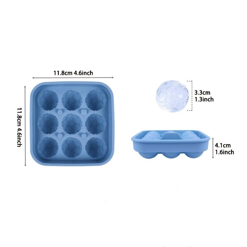 9-Cavity Silicone Soccer & Hockey Puck Ice Cube Tray with Lid – Round Ice Mold Whiskey Ice Cubes Mold for Whiskey, Cocktails, and Party Drinks – Easy Release, Flexible, and Durable – Ideal for Home Bars and Sports-Themed Parties