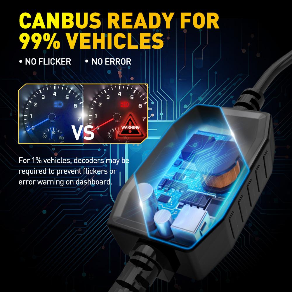 AUXITO 2026 Upgraded 50000LM LED Headlight Bulb ,Fog Lights,with Cooling Fan,H11 9005 9006 9007 H4 H7 H13 9012 D1S D2S D3S D4S D5S,Canbus Ready,Error-free,Adjustable Beam, Plug-and-Play ,Pack of 2