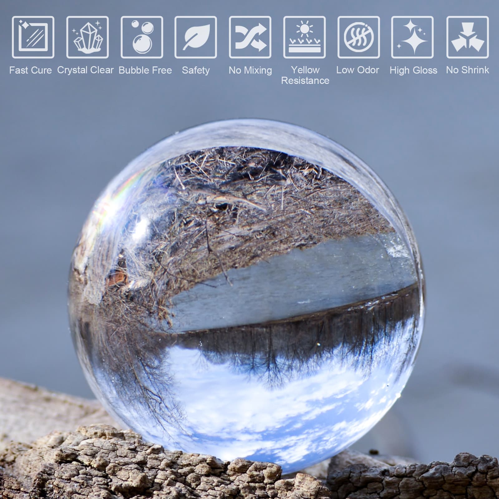 Low Viscosity Crystal Clear UV Resin Kit, Quick-Curing&Low Shrinkage UV Resin Kit for Art, Crafts, Jewelry Making, Casting, Gifts - LET'S RESIN