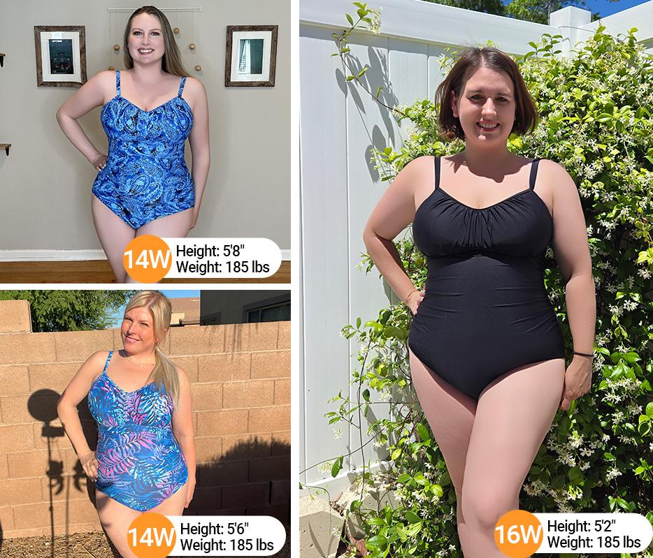 Aqua Eve Plus Size Swimsuit for Women Tummy Control One Piece Bathing Suit Vintage Swimwear Black Aqua Eve Plus Size Swimsuit for Women Tummy Control One Piece Bathing Suit Vintage Swimwear Black