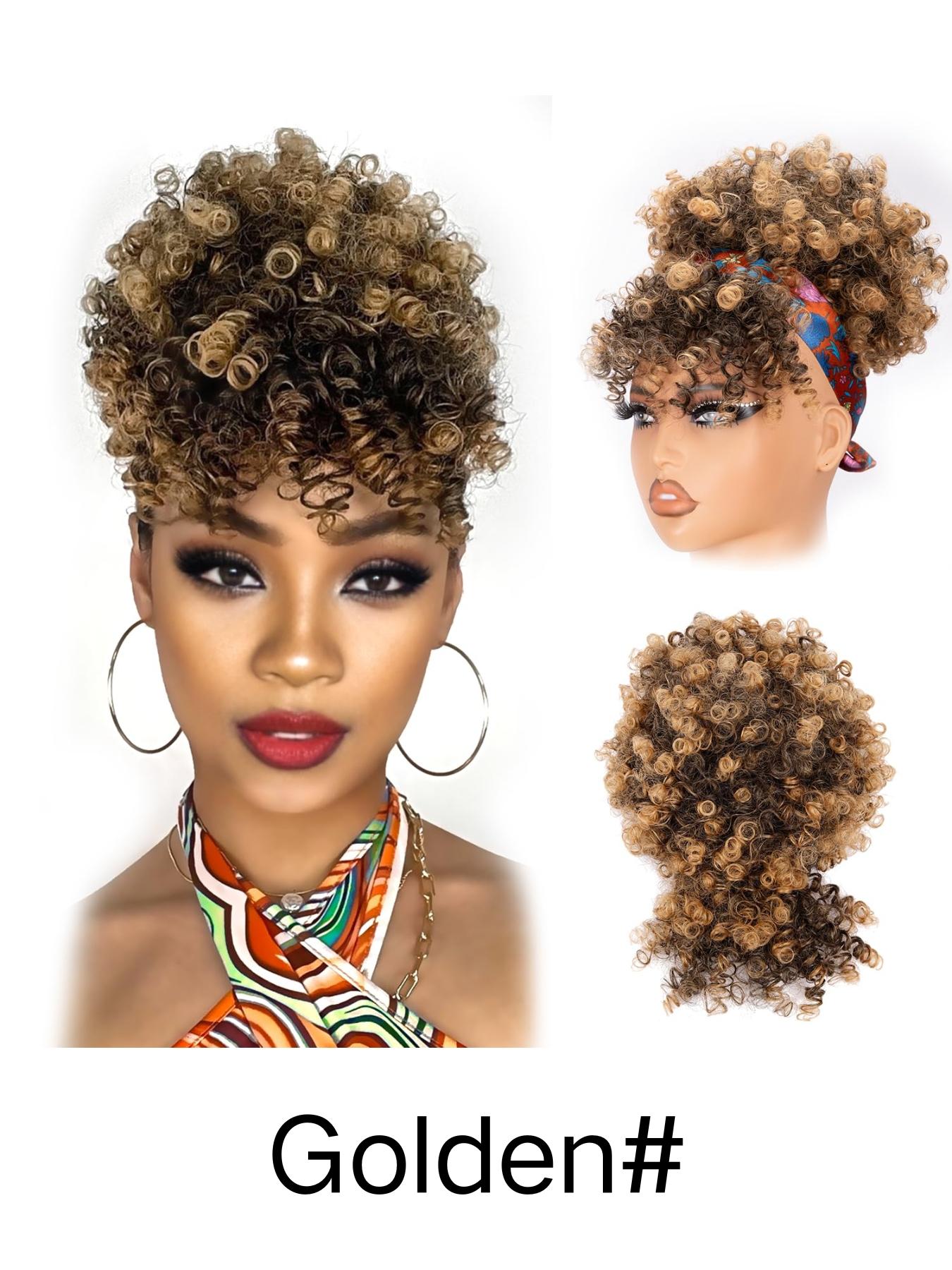Explosive Bob Wig Hair Extension Block, Curly Synthetic Fiber, Daily Wear Accessory, All-Season Use, Ideal for Women