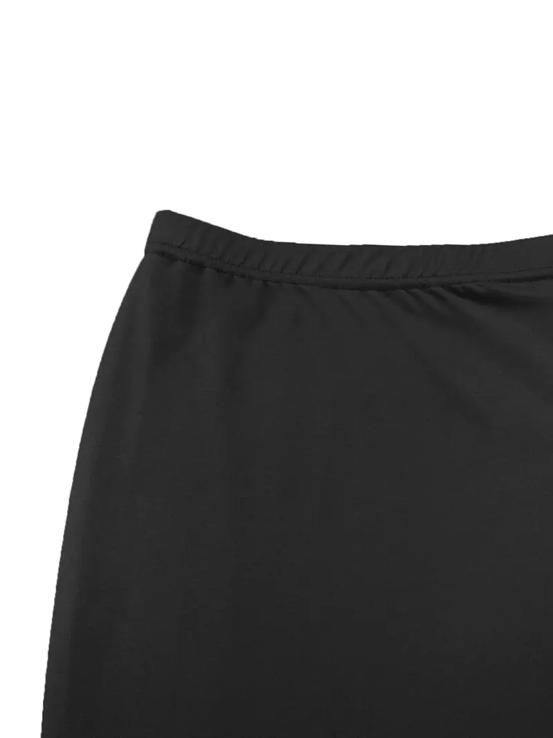 2-Piece Breathable Stretchy Sexy Sporty Casual Slim Fit Knit Crop Sleeveless Tank Top & High-Waisted Skirt Set for Beach, Vacation and Date, Street Style Womenswear