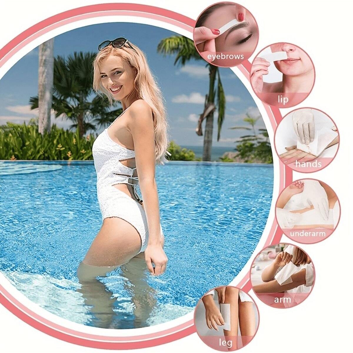 50pcs/100pcs Pack Wax Strips For Hair Removal, Waxing Accessories, Hair Products And Accessories For Barber Salon Beauty Travel Essentials