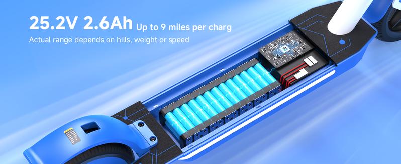 【Valentine's Day】 Electric Scooter, 12 MPH Speed, with Music, 5-9 Miles Range, 200W Motor,  Disc Brakes, UL Lithium Battery,  6.5-Inch Solid Tires Foldable Electric Scooter for Kids Ages 6-14