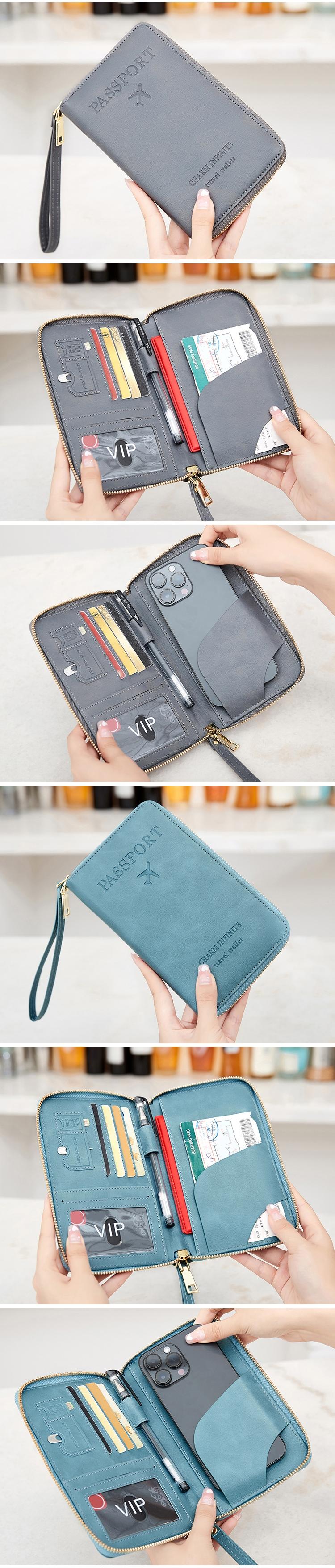 Simple Plain Passport Cases, Multi-functional ZipperTravel Card Holder, Card Organizer, RFlD Blocking Card Holder, FashionTravel Accessores, Travel Essentials, Passport Wallet, Christmas Gift, Valentine's Day Gift, Ideal Gift