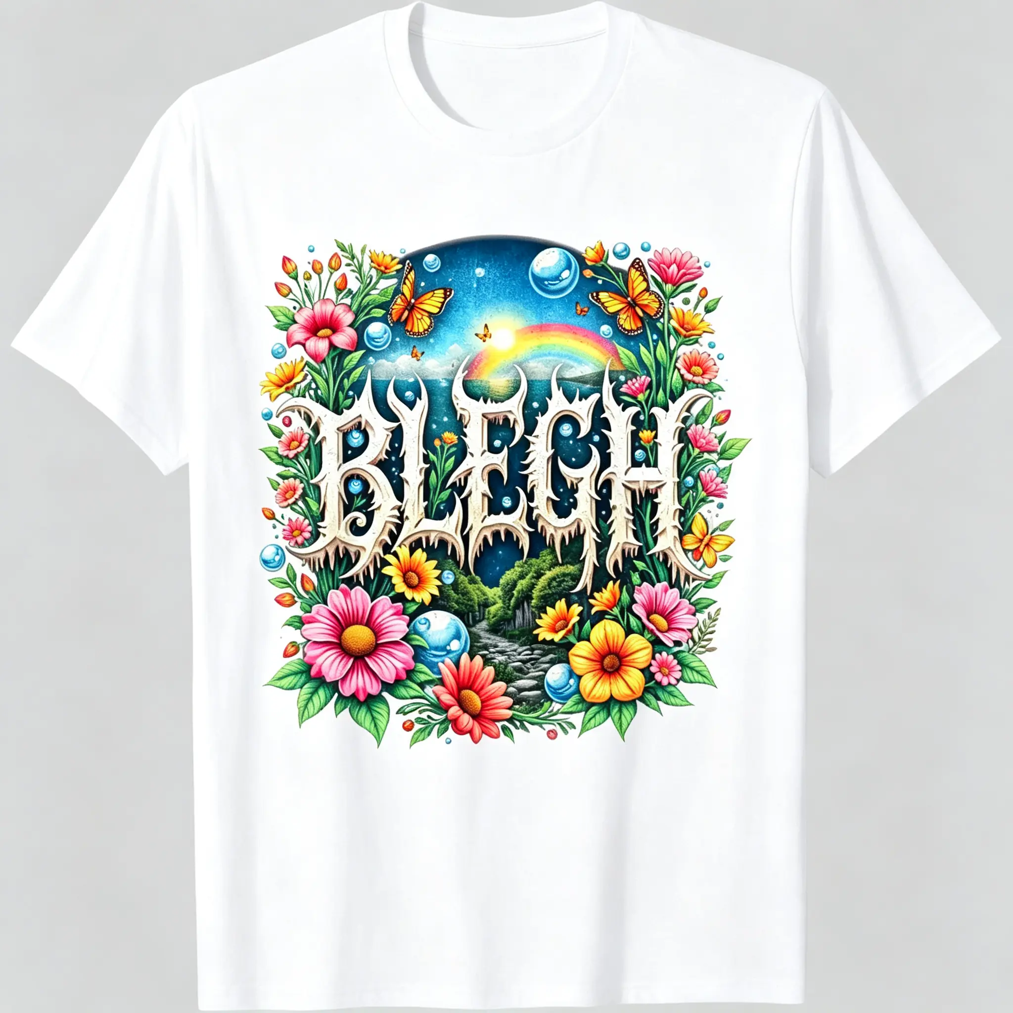 Women's Deathcore Metalcore Graphic Print Cotton T-Shirt, Regular Fit Round Neck Breathable Summer Clothes
