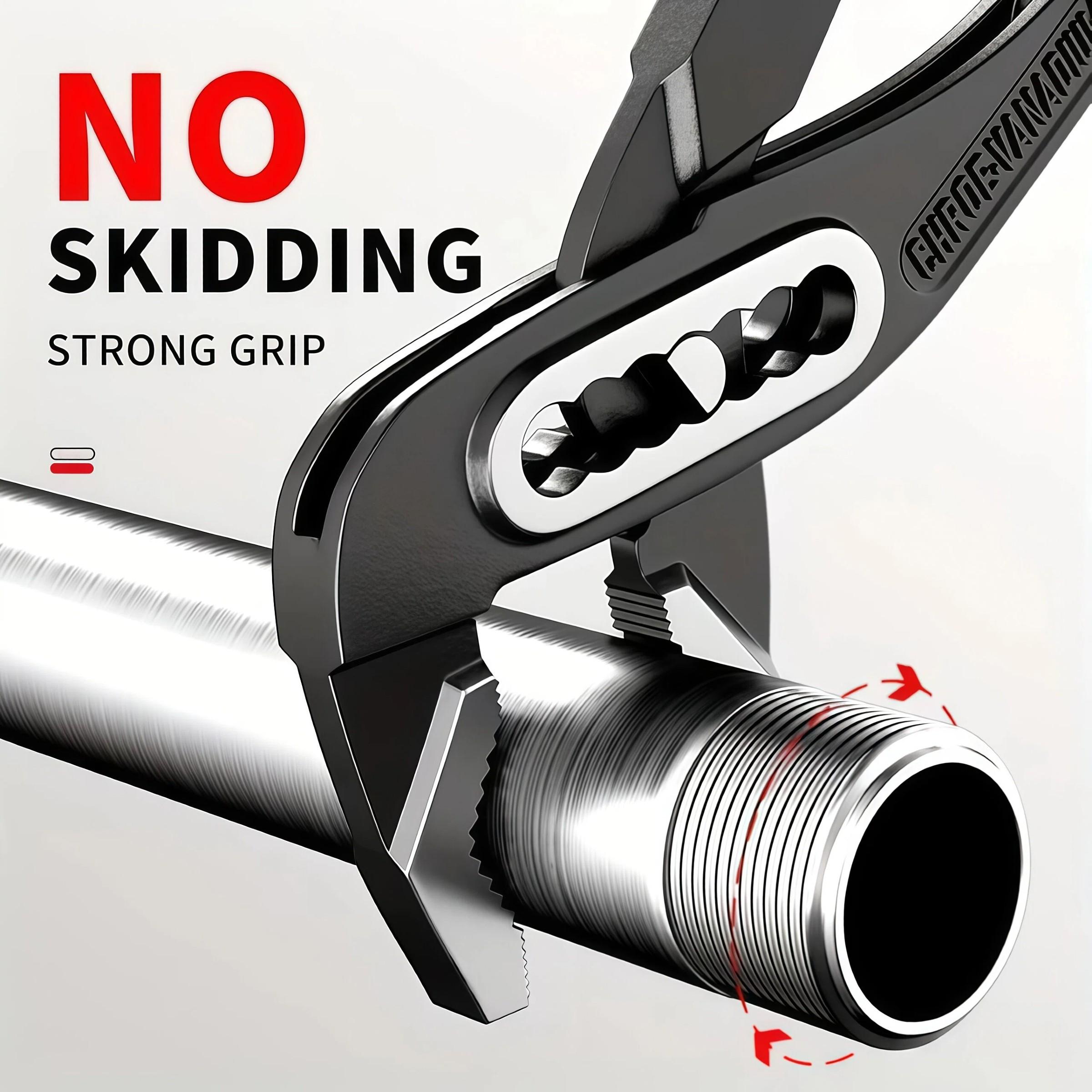 Multi-Functional Quick Adjustable Large Opening Pipe Wrench, Ideal for Kitchen Sink and Other Applications, Durable and Versatile Tool