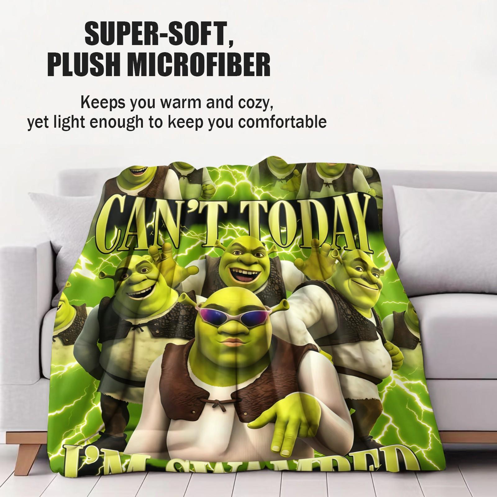 Shrek Pattern Blanket, Everyday Holiday Birthday Gift For Kids And Adults, 1 Soft, Warm And Lightweight Single Sided Printed Plush Blanket, Suitable For Bed, Sofa, Car, Room Decoration