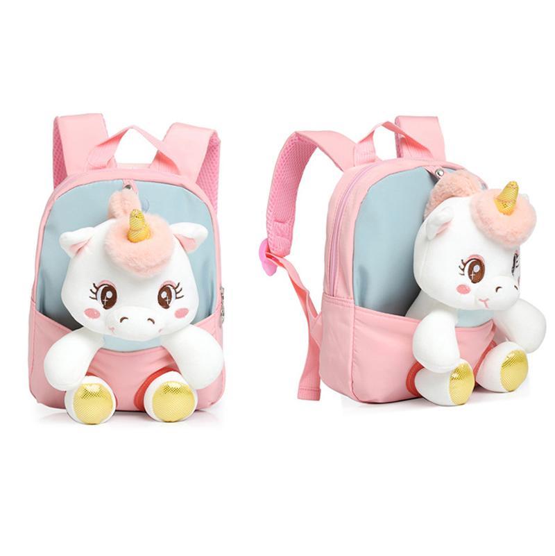 Kid 3D Cute Backpack for 2-6Year Gift Stuffed Unicorn Girl Kindergarten Schoolbag Backpacks Preschool Plush Animal Baby Backpack