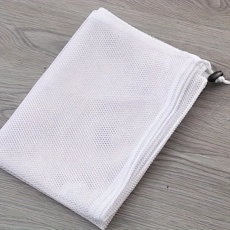 Portable Drawstring Laundry Bag, Mesh Laundry Bag for Travel, Laundry Wash Bag, Clothes Storage Solution, Essential Laundry Room Accessory