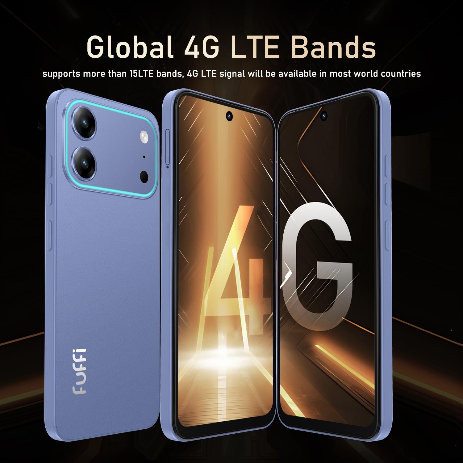 FUFFi LED Light-Up Smartphone - 6.67-Inch Display Phone, 4GB RAM + 64GB/32GB ROM - 5MP+16MP Camera, 4400mAh Battery - Android 12.0 OS, Dual SIM, Type-C Charging, Android Cell Phone