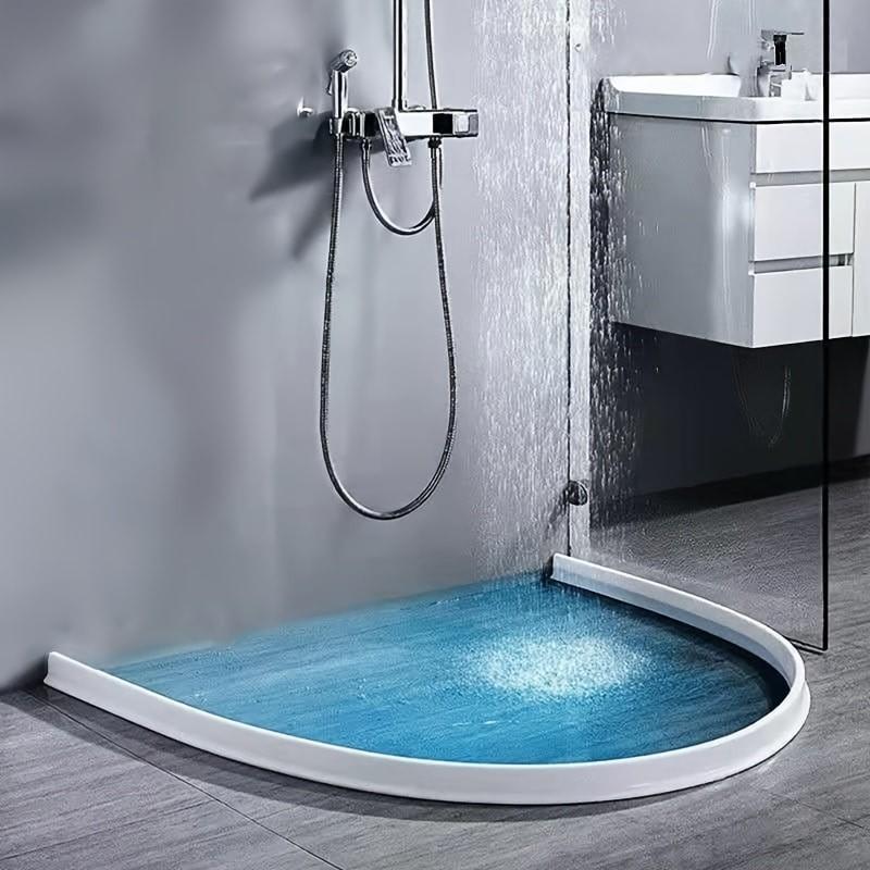 1M/2M Bathroom Retention Basin Water Stopper Silicone Retaining Strip Water Shower Dam Flood Barrier Dry And Wet Separation Blocker