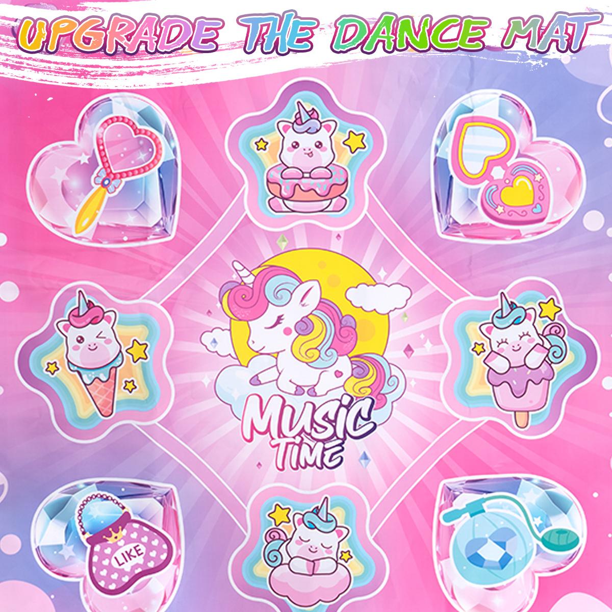 Electronic Dance Game Pad, Multifunctional Modes, LED Lights & Music, Birthday Gift Toy for Girls, Interactive Dancing Mat