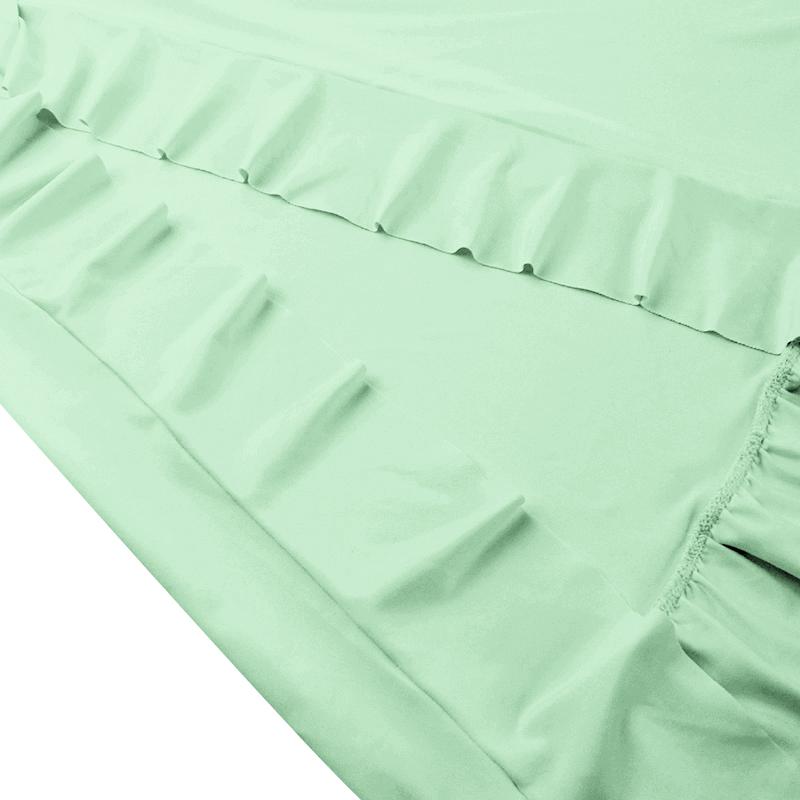 JY24071SKO-Women's Summer Sheer Beach Cover Up Dress Elegant Sleeveless V-Neck Ruffle Trim Split Maxi Gown Lightweight Transparent Mesh Long Dress for Tropical Vacation Poolside and Cruise Wear