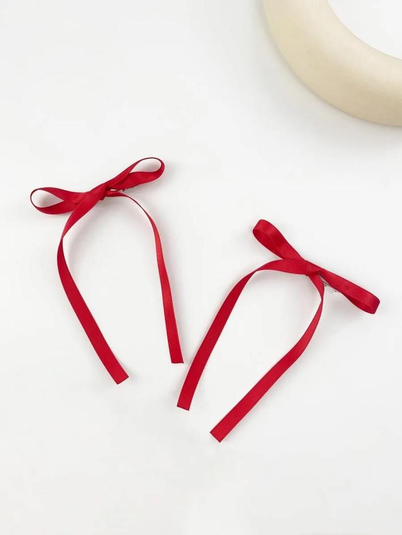 Elegant Bow Hair Clips for Women, Daily Use, Perfect for Back-To-School and Valentine's Day, Versatile Winter Accessories, Hairpins