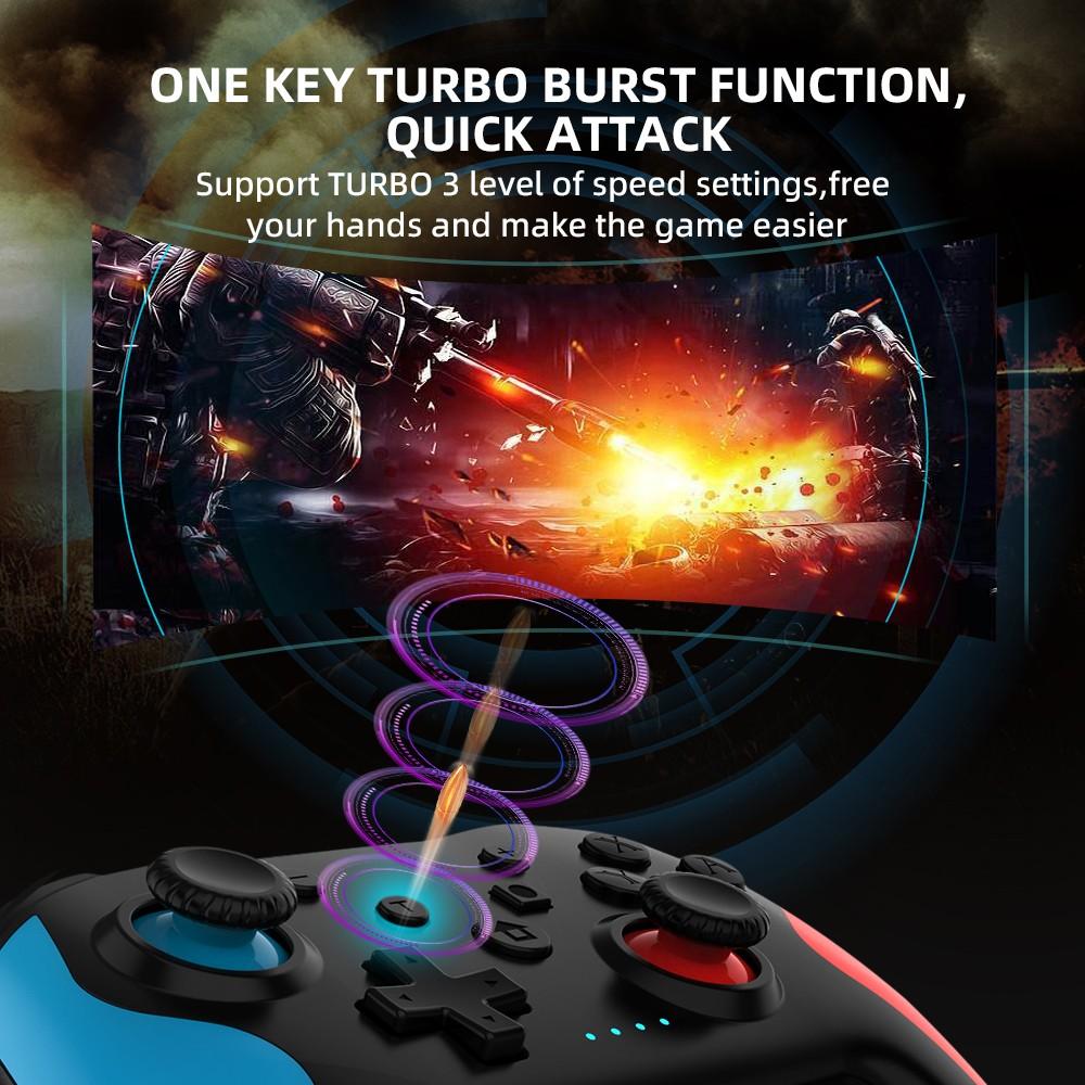 Wireless Bluetooth-compatible Game Controller, Universal Controller, Dual Vibration Joystick for Nintendo Ps3 PC Windows, Perfect Gaming Handle for Console Enthusiasts