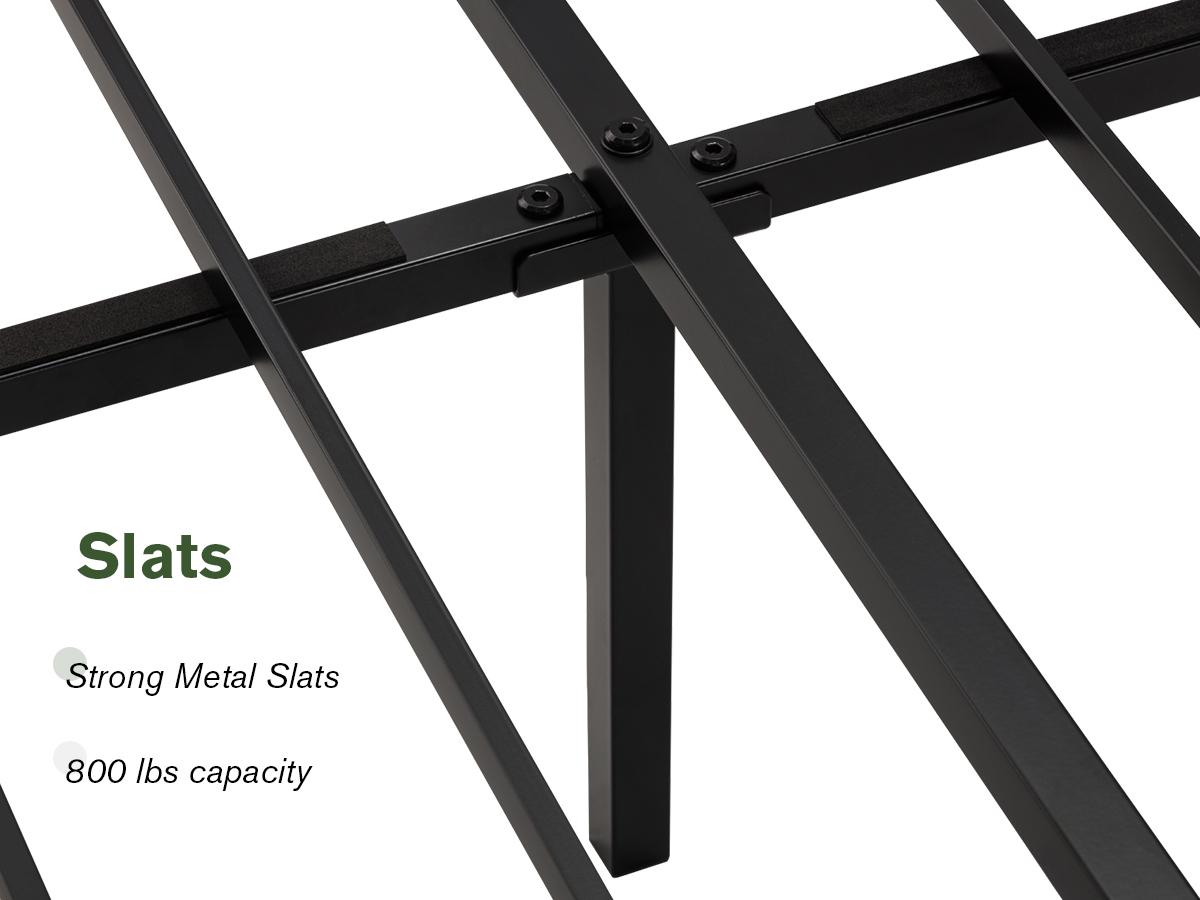 MUTICOR Full/ Queen/ King Metal Platform Bed Frame with Victorian Style Wrought Iron-Art Headboard/Footboard,【Frame Only No Mattress】No Box Spring Required,Black#TikTokShopBlackFriday #ChristmasGifts