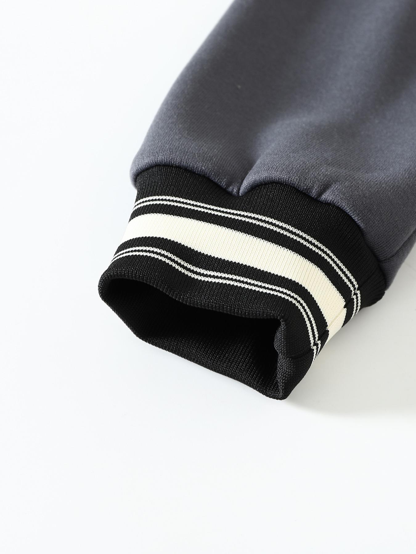 New Women's Baseball Jacket for Fall Winter, Creative Letter Print, Casual Sport Coat, Comfortable Versatile Jacket, Hip-Hop Style, Multiple Colors