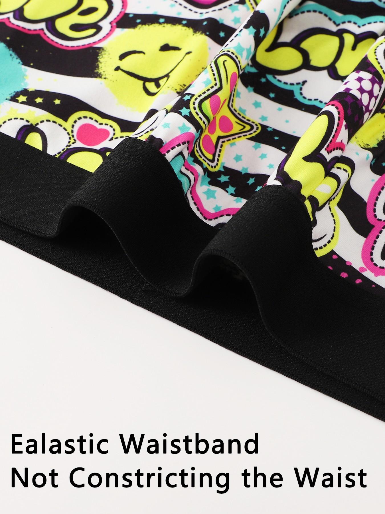 Men's trendy graffiti boxer briefs, soft and highly elastic, combining both comfort and stylish appearance